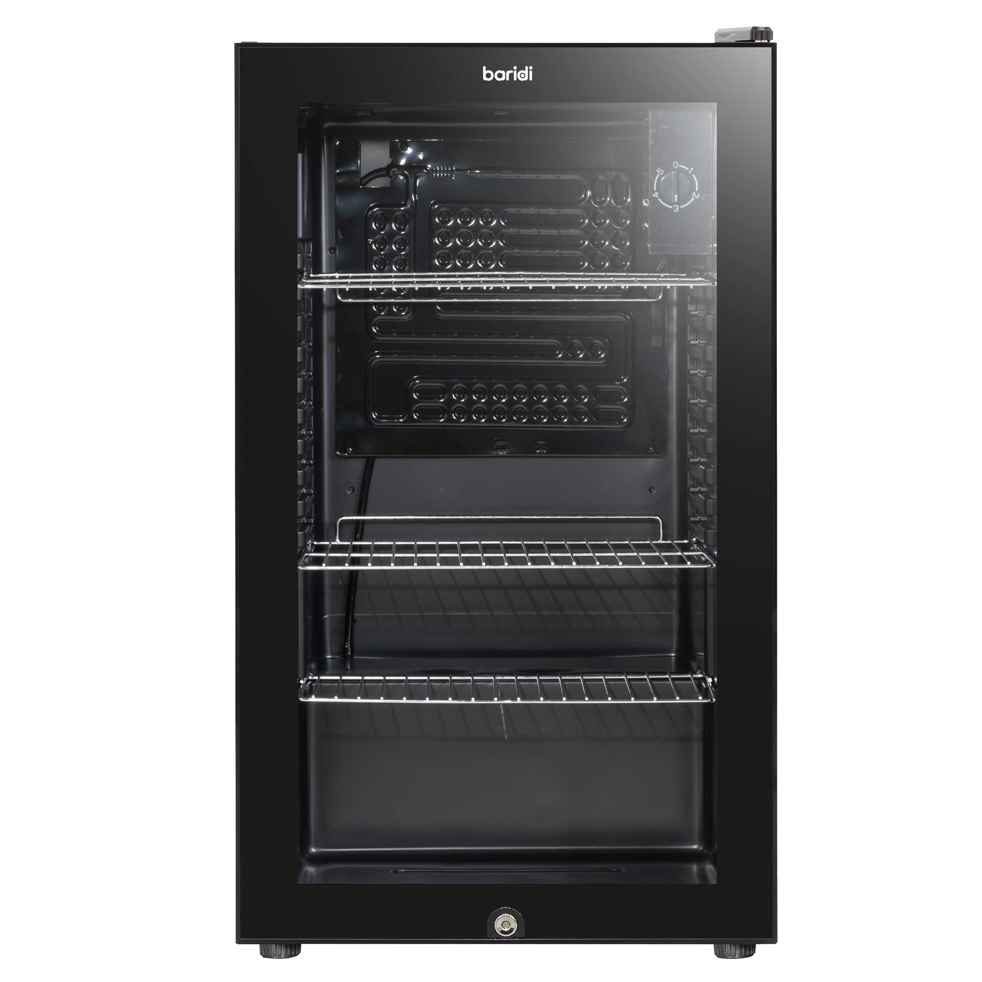 Baridi 85L Under Counter Beverage Refrigerator - Energy Efficient Beer & Wine Cooler with LED Light, Black (DH13) - Perfect for Home Bars, Restaurants, and Entertaining Spaces