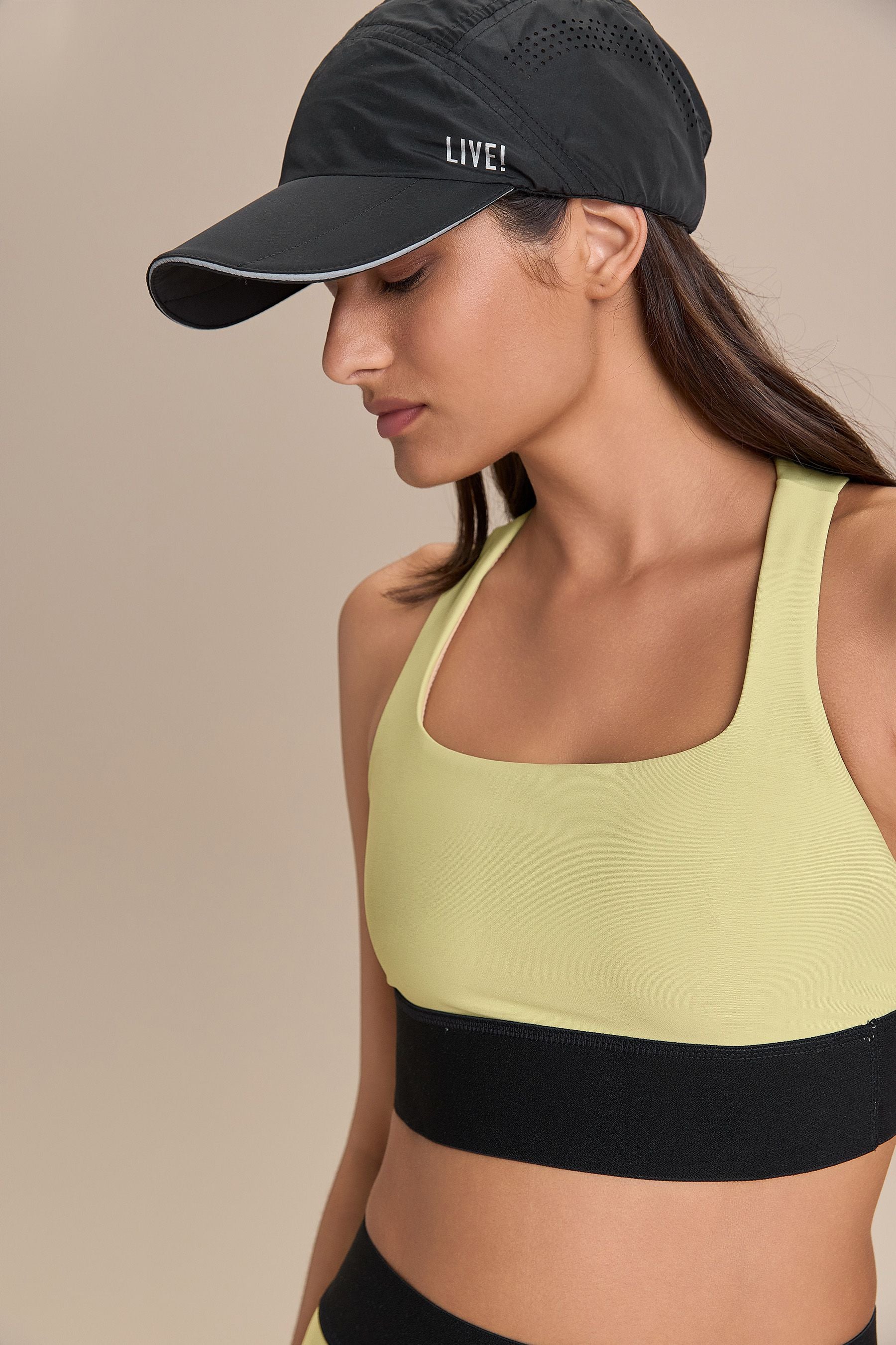 Premium Matcha Green Tea Racerback Sports Bra - High Support Workout Top for Yoga, Running & Gym - Breathable & Moisture Wicking Activewear