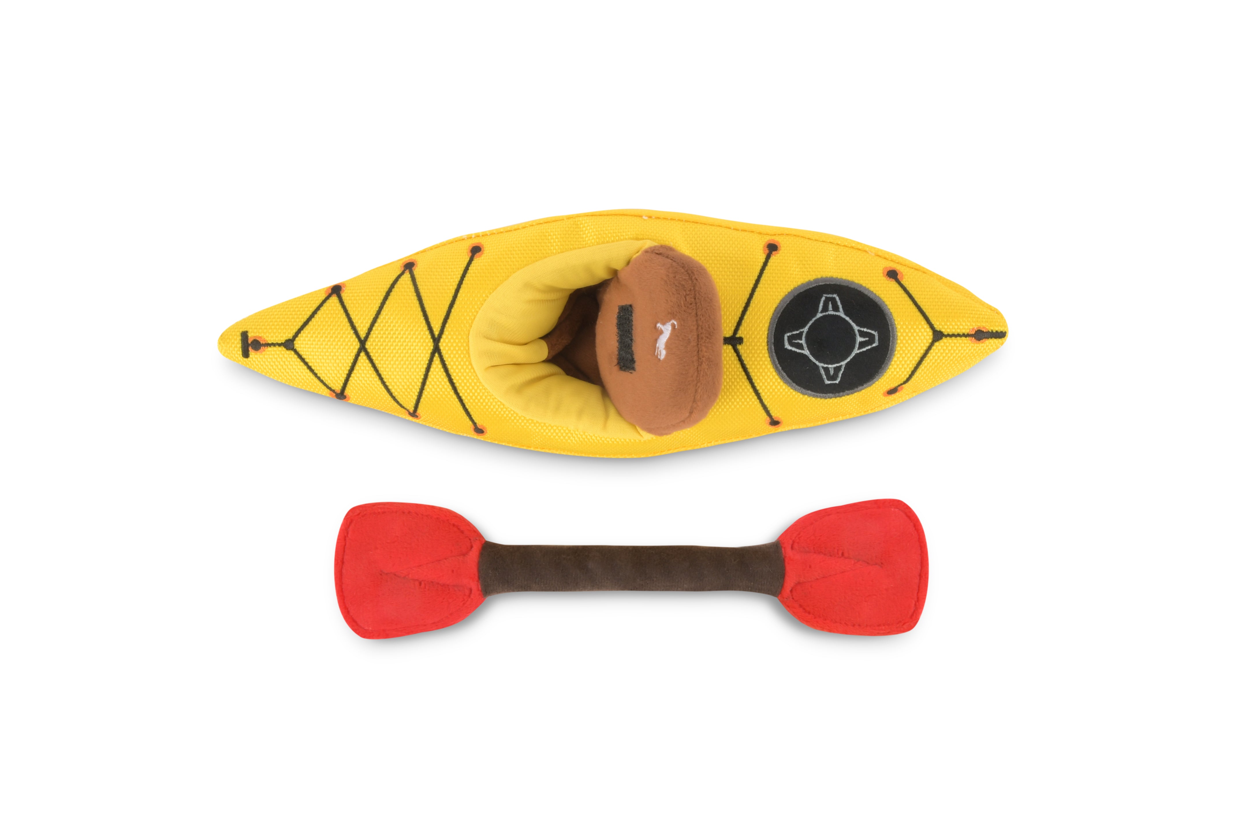 El Kayak Dog Toy - Camp Corbin™ Plush Chew Toy for Dogs | Durable & Soft Pet P.L.A.Y. Dog Chew Toy for Indoor & Outdoor Play, Fetch, and Cuddling