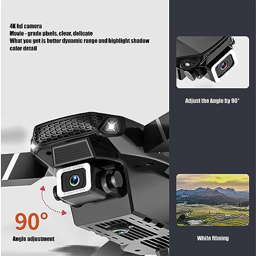 VEZIMON® 4K Wi-Fi Camera Drone with Dual Battery - Foldable RC Quadcopter for Adults & Kids, Remote & App Controlled, Black or Gray - Perfect for Aerial Photography, Travel Adventures & Outdoor Fun