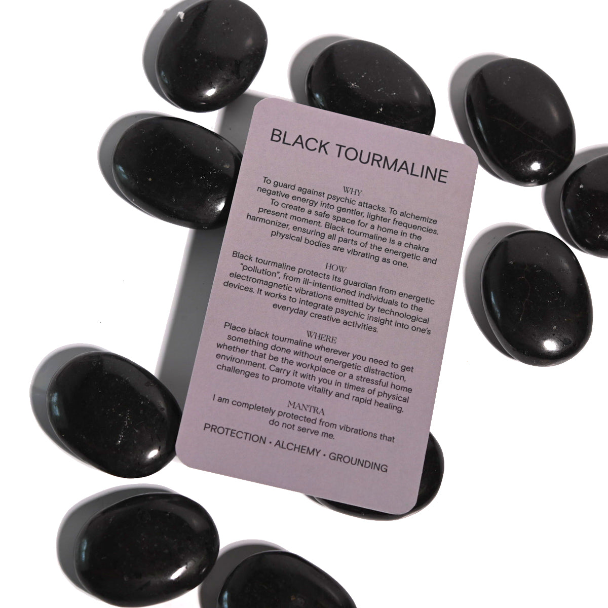 Black Tourmaline Palm Stone - Natural Healing Crystal for Stress Relief & Protection | Perfect for Meditation, Reiki, and Energy Cleansing