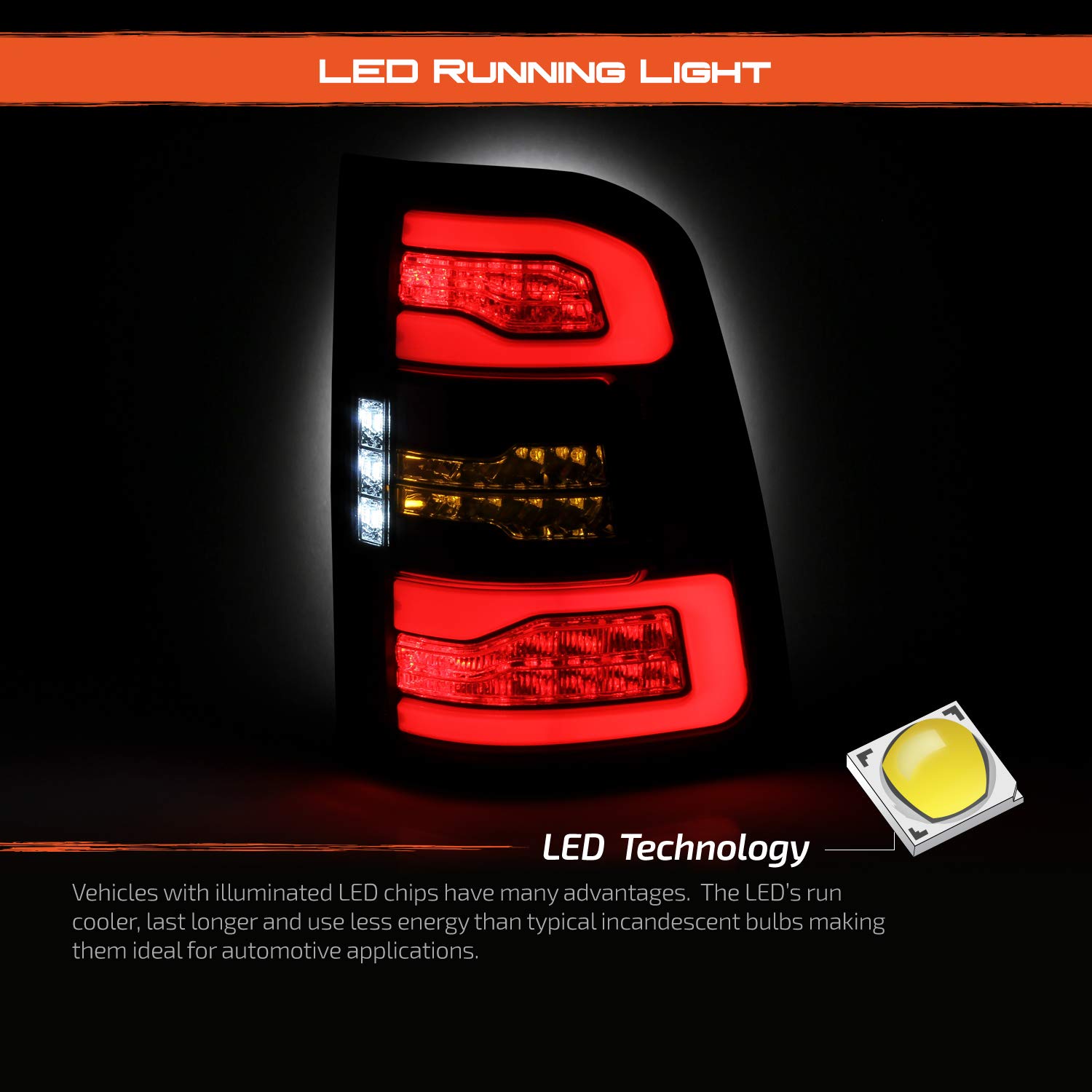AKKON LED Tail Lights for 2019-2022 Ram 1500 - Black Sequential Turn Signal Brake Lamps (Halogen Type, Pair) | Upgrade Your Truck's Style & Safety for Night Driving & Off-Road Adventures