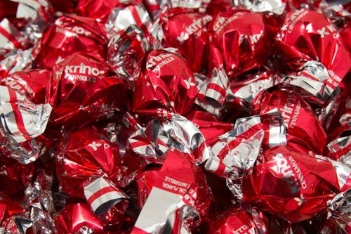Krinos Cinnamon Hard Candy - Individually Wrapped Greek Import (10.6 oz) | Perfect for Office Snacks, Travel Treats & Holiday Gifting