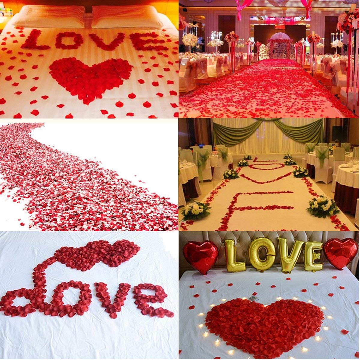 2200 Pcs Premium Silk Rose Petals - Orange Wedding Decorations, Anniversary Party Supplies, Romantic Scatter Flowers for Aisle, Table & Venue Decor