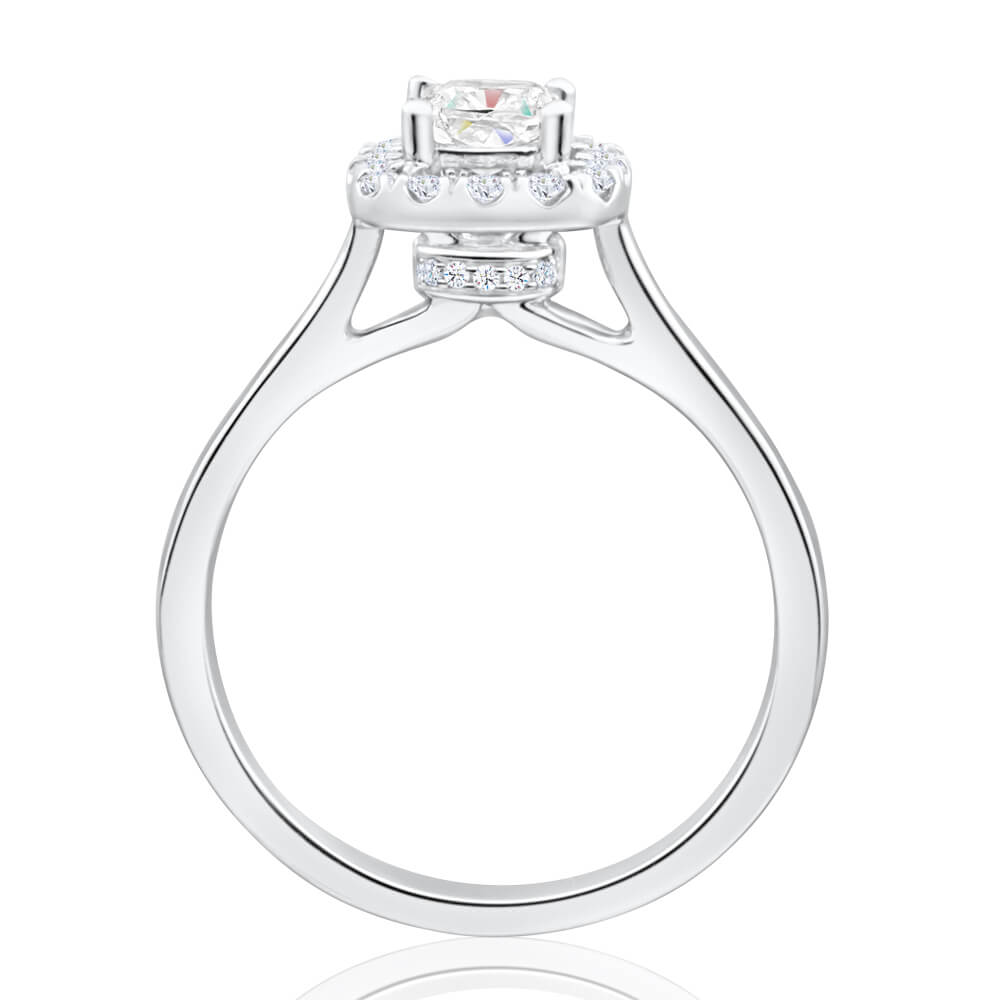 14K White Gold Diamond Ring with 0.75 Carat Total Weight - Perfect for Engagement, Wedding & Anniversary Gifts