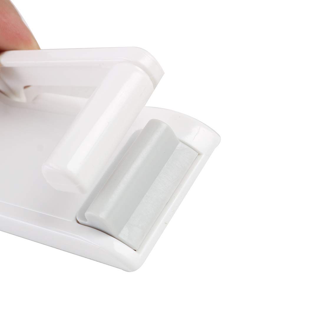 Adjustable Magnetic Toilet Paper Holder - White Plastic Bathroom Tissue Roll Bracket for Home, Kitchen, RV & Office Use