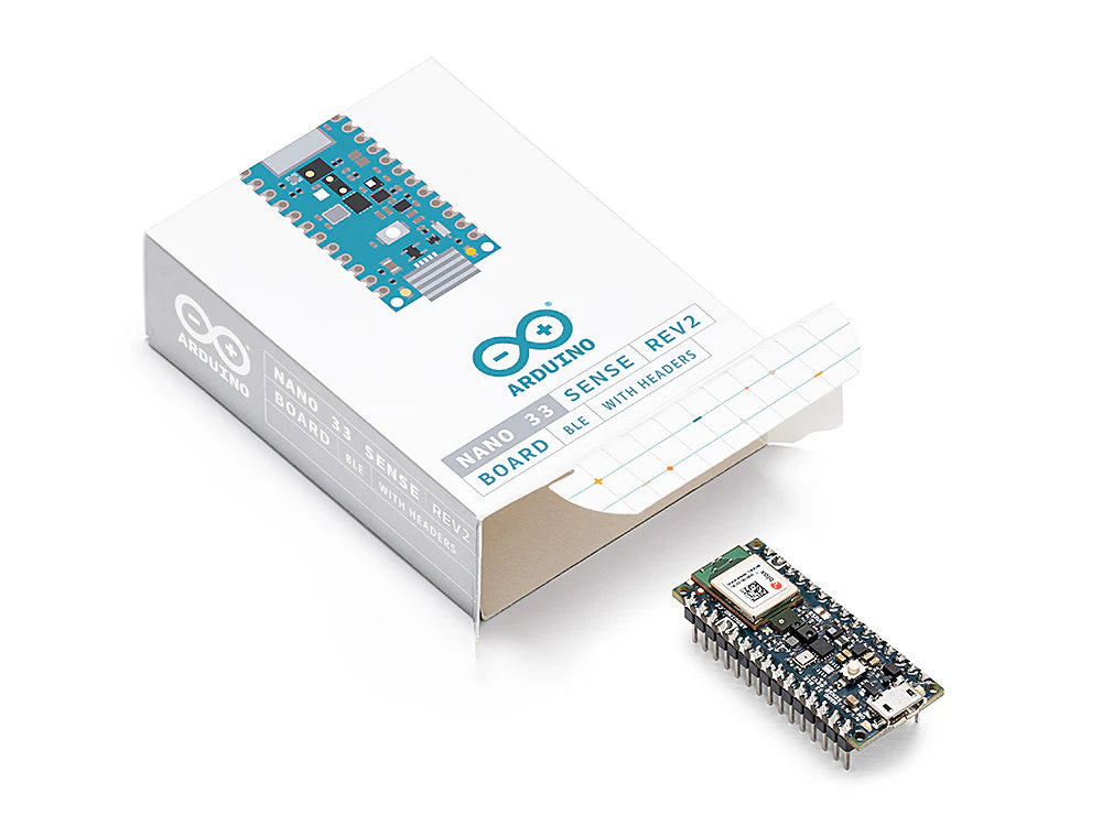 Arduino Nano 33 BLE Sense Rev2 with Headers - IoT Development Board for Smart Home, Wearables & Robotics Projects