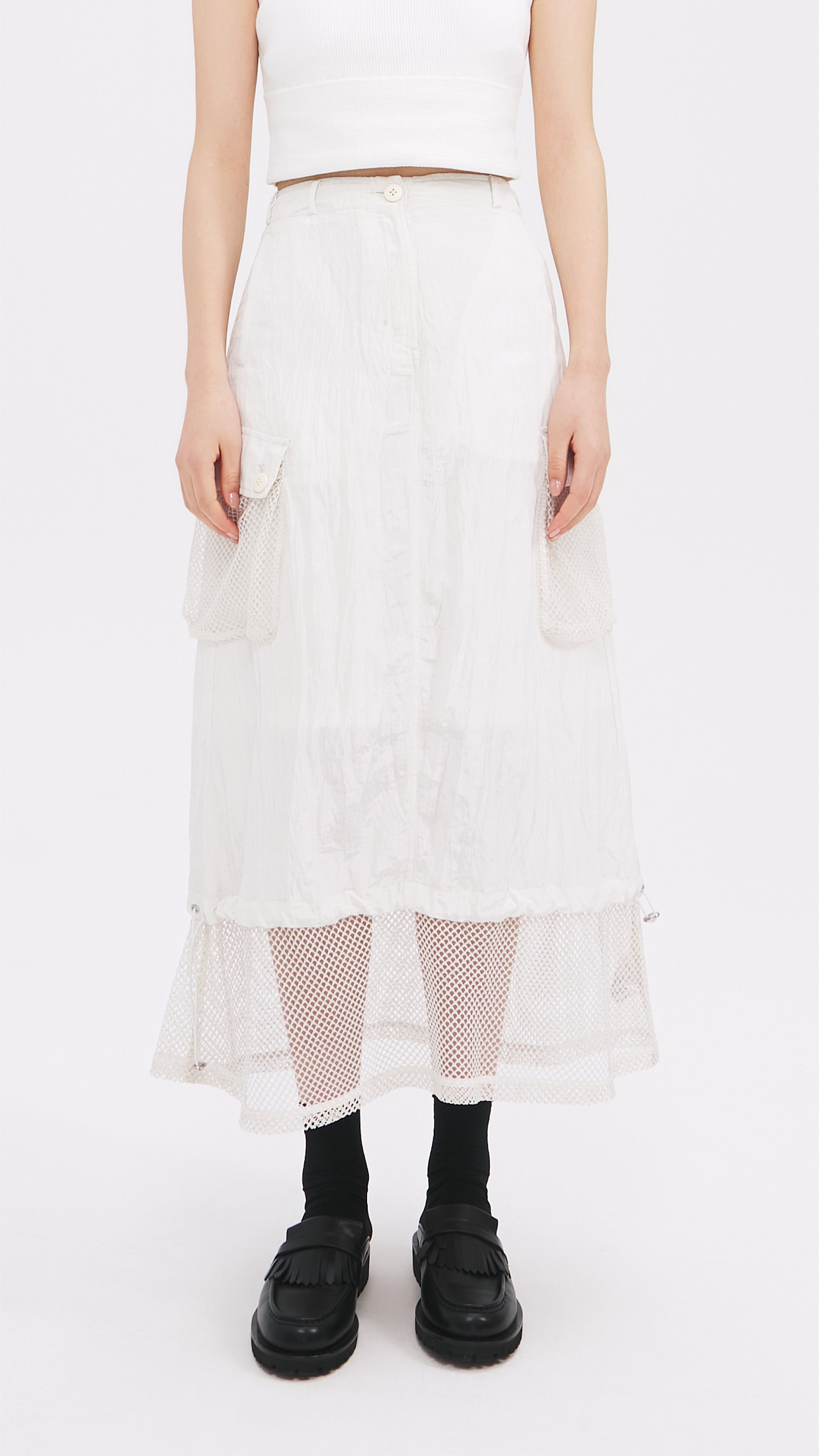 Stylish Nylon Patch Skirt for Women - Trendy A-Line Mini Skirt with Unique Patches | Perfect for Casual Outfits, Streetwear Fashion & Everyday Wear