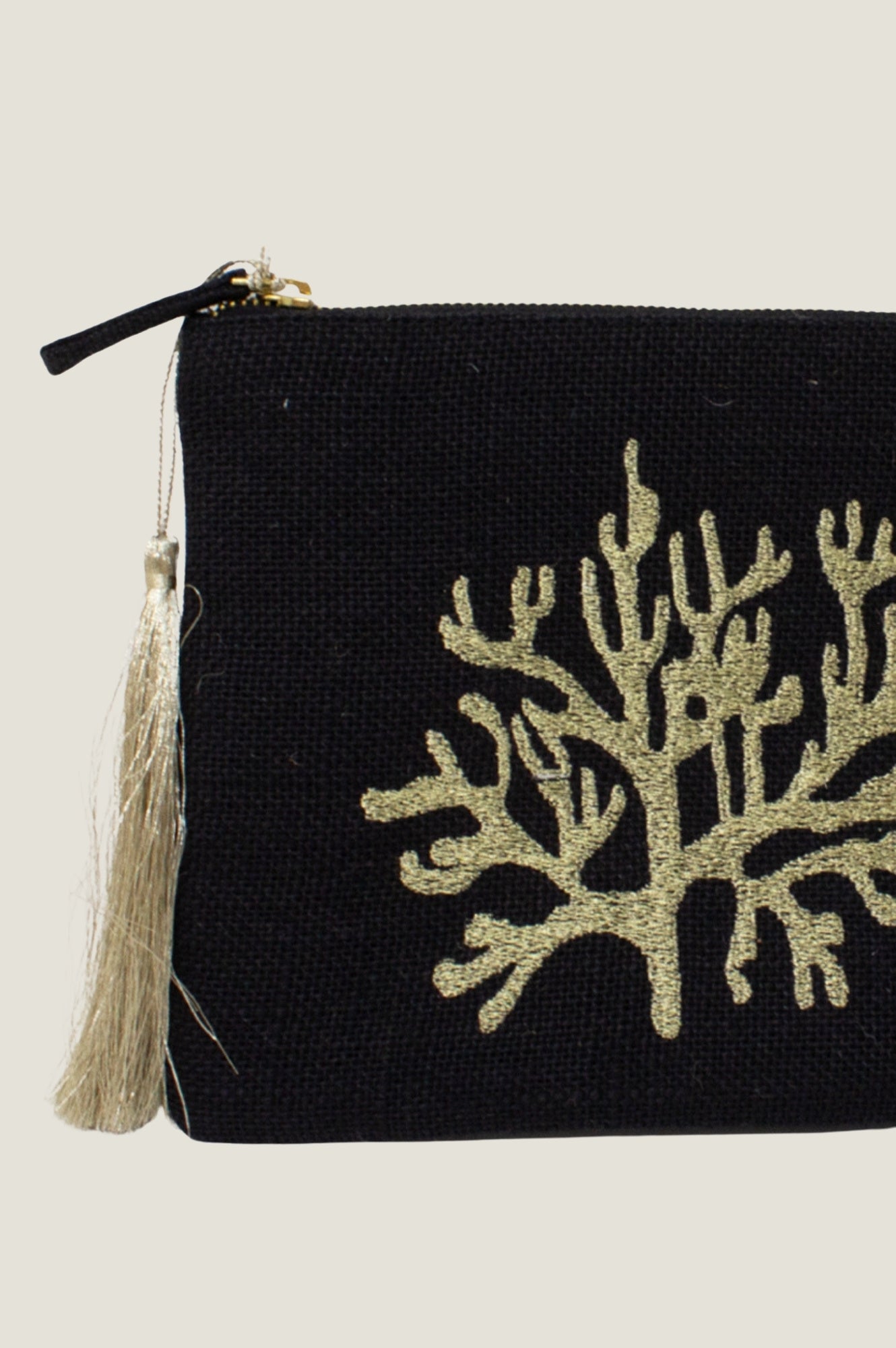 Elegant Coral Clutch Purse - Black & Gold Evening Bag for Women | Perfect for Parties, Weddings & Special Occasions
