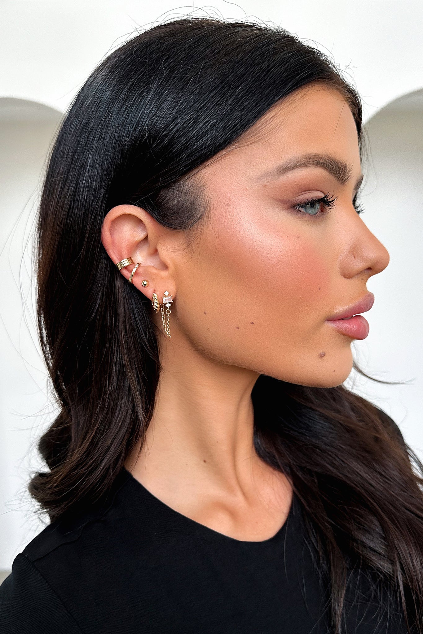 Levi Earrings 5 Pack - Gold Hoop Earrings for Women | Trendy & Stylish Jewelry Set for Everyday Wear, Parties & Gifts