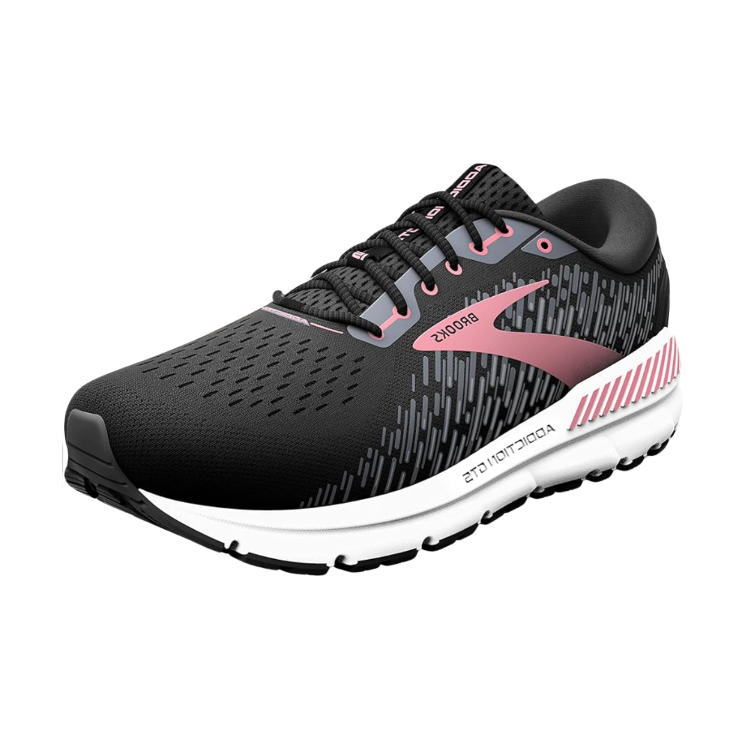 Women's Addiction GTS 15 Running Shoes - Black/Ebony/Mauvewood (B Width) - Lightweight Athletic Shoes for Women, Perfect for Jogging, Gym Workouts & Daily Walking