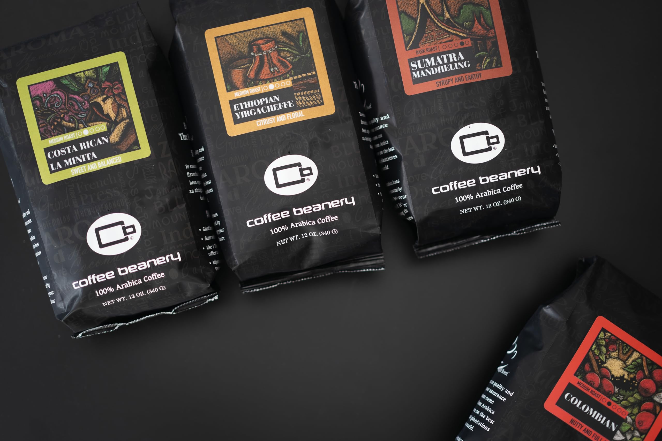 Premium Ethiopian Yirgacheffe Specialty Coffee - 12oz Bag, Light Roast, Automatic Drip Ground | Single Origin Arabica Beans for Home Brewing & Office Use