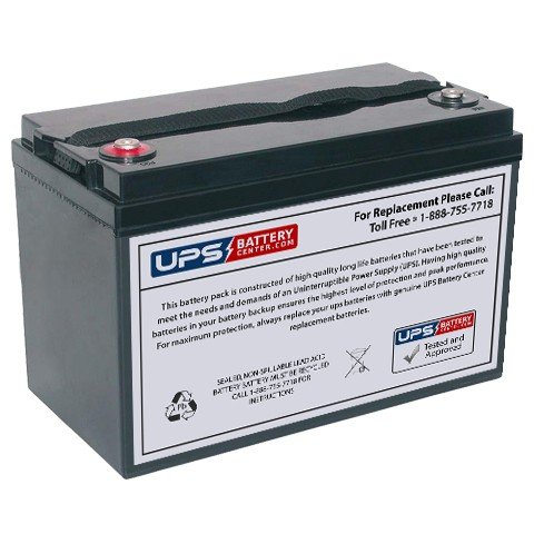 Power-Sonic PS-121100 12V 100Ah AGM VRLA Sealed Lead Acid Battery - Deep Cycle Replacement for Solar, UPS, Medical Equipment & Emergency Power Backup