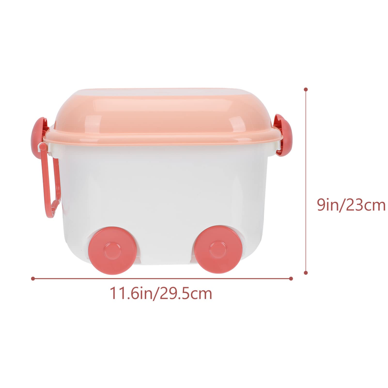 Plastic Storage Box with Wheels & Lid - Cabilock Organizer Bin for Books, Toys & Supplies | Portable Chest Container for Kids Room, Garage & Office Organization