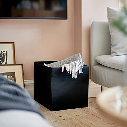 Foldable Cloth Storage Bins 13x15x13 - 2 Pack Black Organizers for Closet, Shelf & Nursery