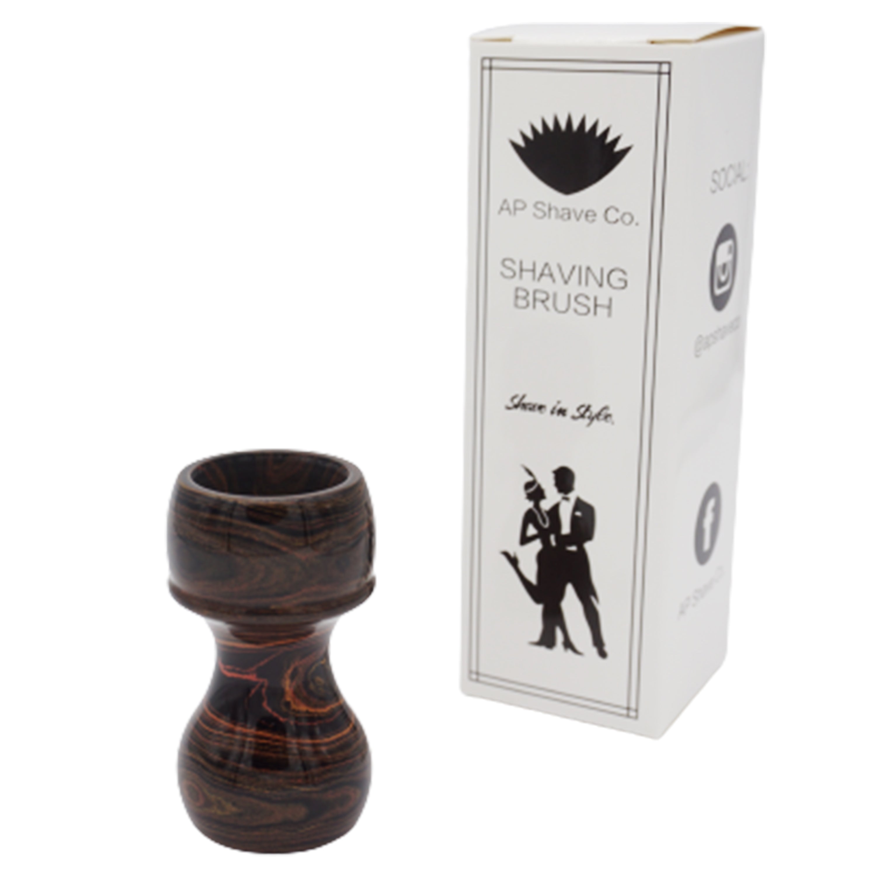 Premium Handmade Honey Ebonite Shaving Brush Handle - Compatible with 24mm & 26mm Knots - Perfect for Wet Shaving & Grooming Gifts for Men