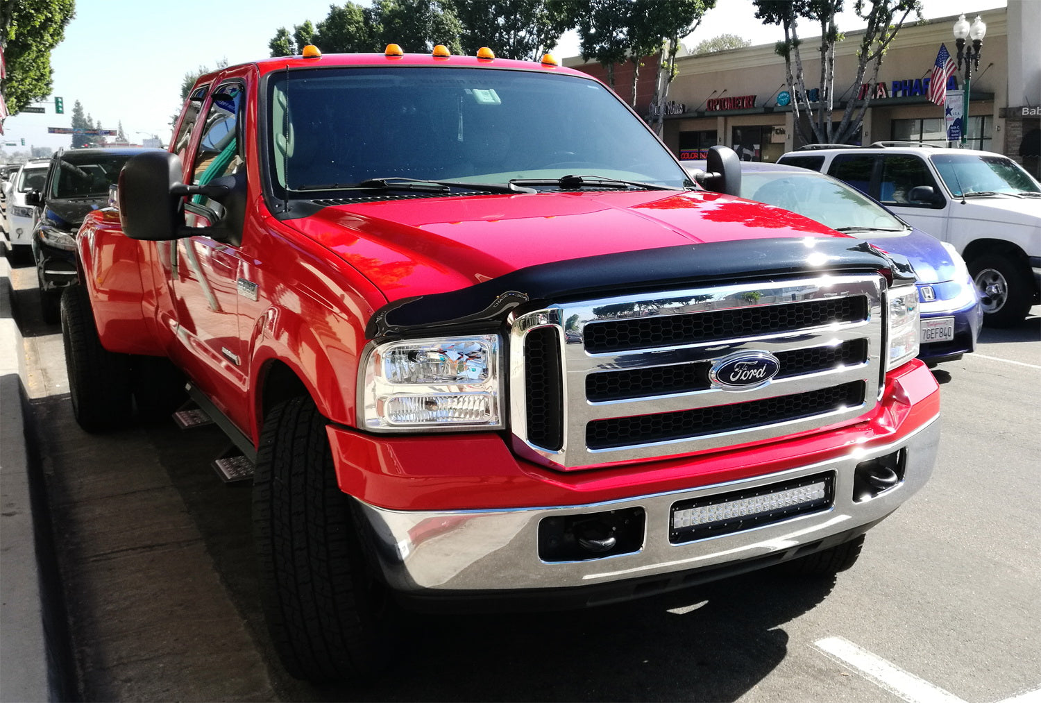 120W 20 LED Light Bar with Lower Bumper Bracket & Wiring Harness - Compatible with 1999-2007 Ford F250 F350 Super Duty Trucks - Perfect for Off-Roading, Night Driving & Work Lighting