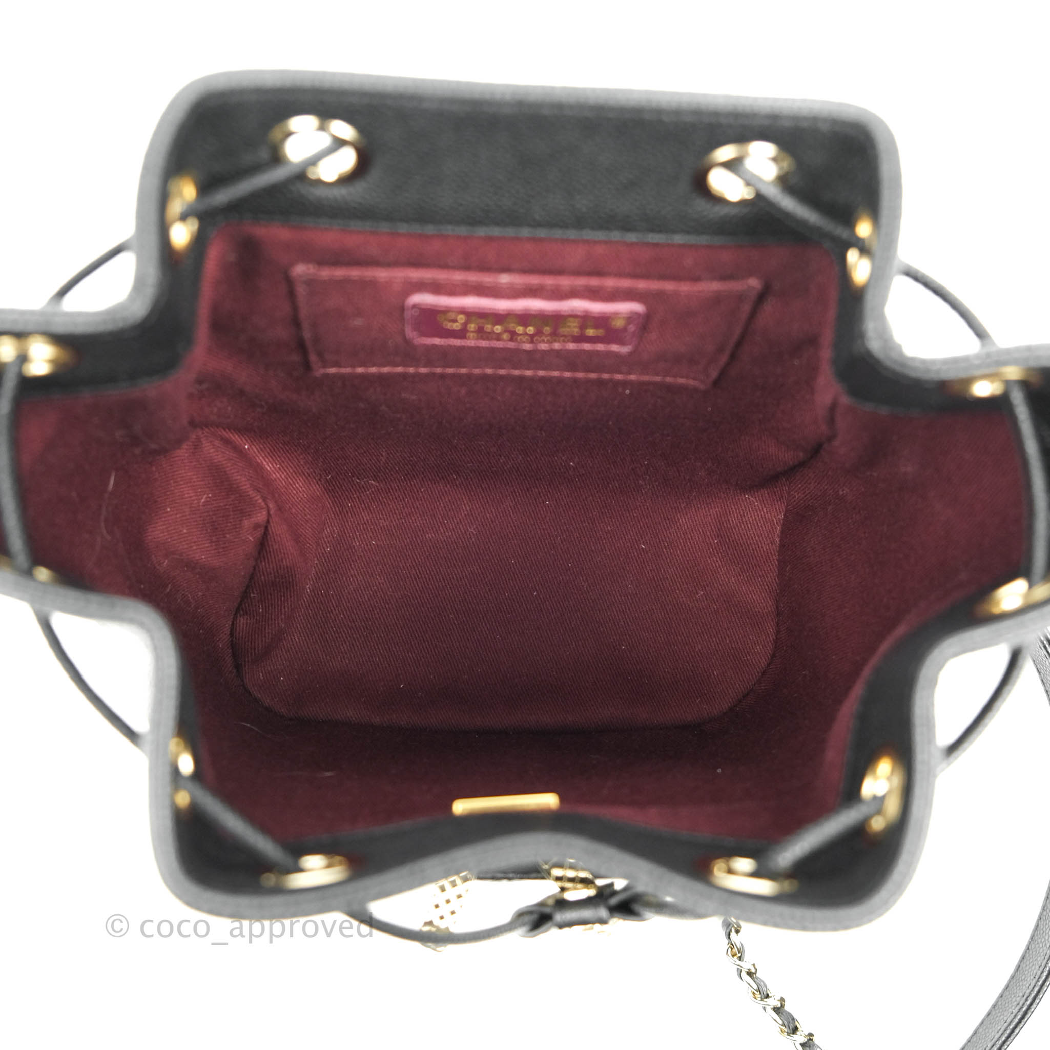 Chanel Business Affinity Drawstring Bucket Bag in Black Caviar Leather with Gold Hardware - Perfect for Work, Travel & Everyday Luxury