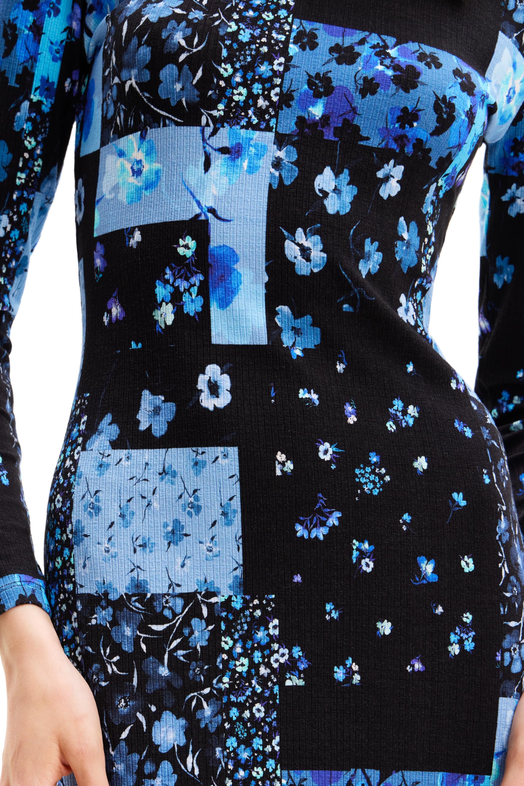 Desigual Women's Long Sleeve Dress - Elegant Floral Print Casual & Party Wear for Women | Perfect for Office, Date Night & Special Occasions