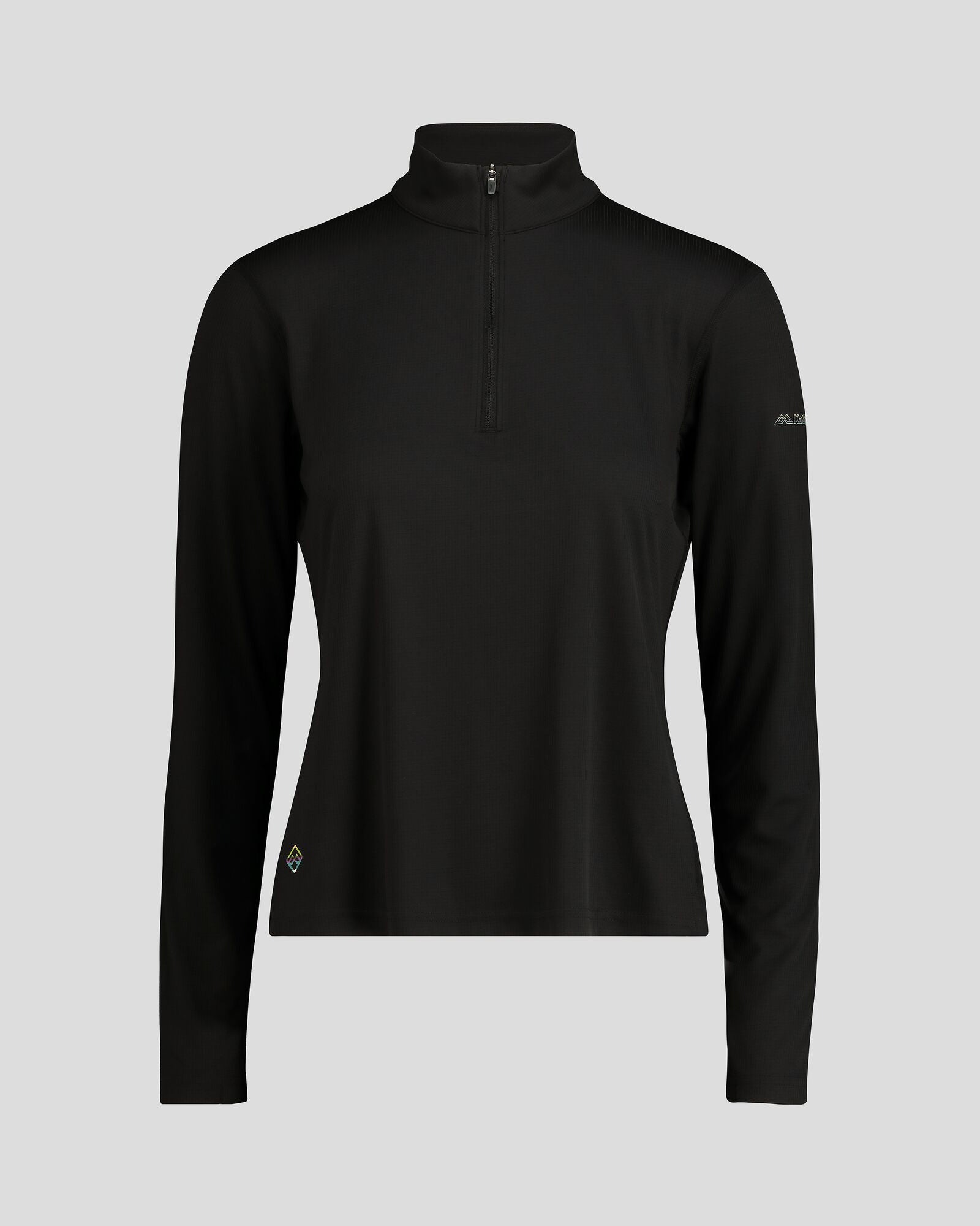 Women's Seeker Quarter Zip Fleece Pullover - Soft Thermal Layering Top for Hiking & Outdoor Activities (Black Stingray) - Perfect for Camping, Running and Cold Weather Wear