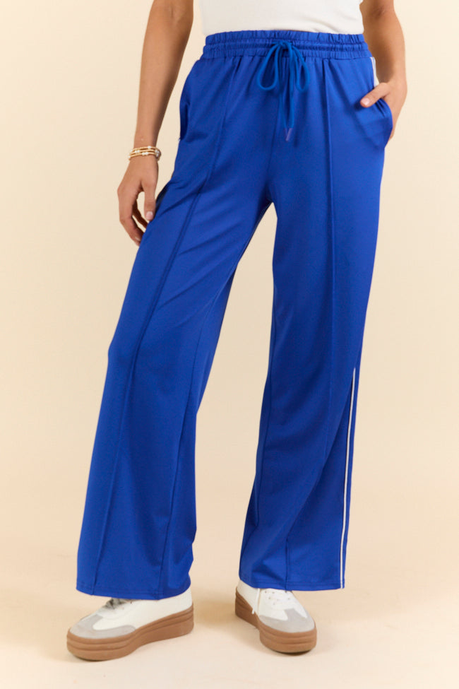 My Own Victories Blue Athletic Track Pants for Men & Women - Comfortable Running Jogging Workout Pants - Perfect for Gym, Yoga, and Casual Wear