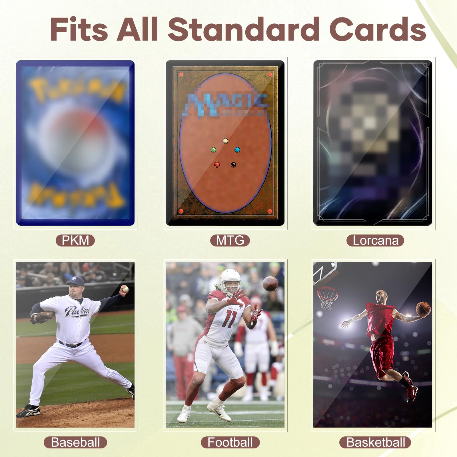 1200 Count Clear Soft Trading Card Sleeves - Perfect Fit for MTG, Pokemon, Baseball & Football Cards - Premium Protection for Collectible TCG Game Cards - Ideal for Card Storage, Tournaments & Gaming Sessions