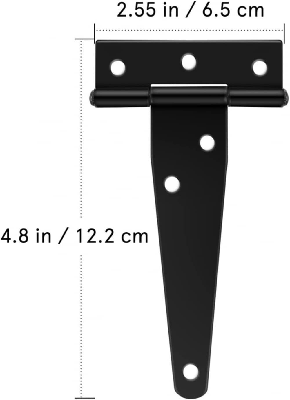 6-Pack 4-Inch T-Shaped Cabinet Door Hinges - Heavy Duty, Easy to Install Hardware for DIY Projects - Perfect for Kitchen Cabinets, Wardrobes & Furniture Repair
