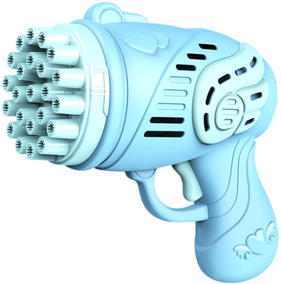 ZZHFC 23-Hole Gatling Bubble Blaster Machine - 2022 Upgraded Automatic Bubble Maker Gun with Bubble Solution for Kids Ages 4-8 | Perfect for Outdoor Play, Birthday Parties & Summer Fun