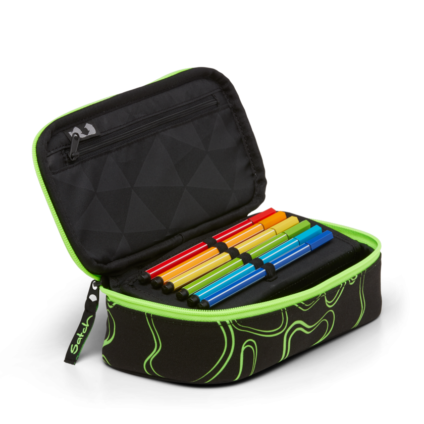 Premium Satch Pencil Case - Durable Green School Supply Organizer for Students, Artists & Office Use - Perfect for Backpacks, Desks & Travel