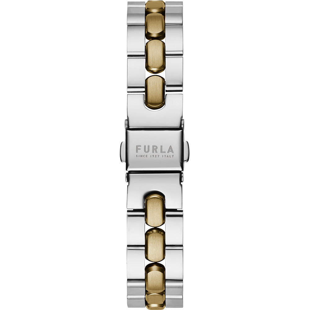 Furla WW00030008L4 Logo Link Two Tone Women's Watch - Stylish & Elegant Timepiece for Everyday Wear, Office & Special Occasions