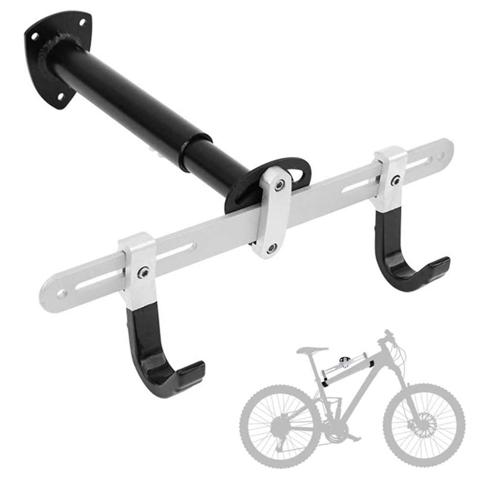 Heavy Duty Bike Rack for Garage - Adjustable Wall Mounted Bicycle Storage Hanger with Vertical Hook - Perfect for Home, Apartment & Outdoor Bike Organization - Saves Space & Protects Bikes