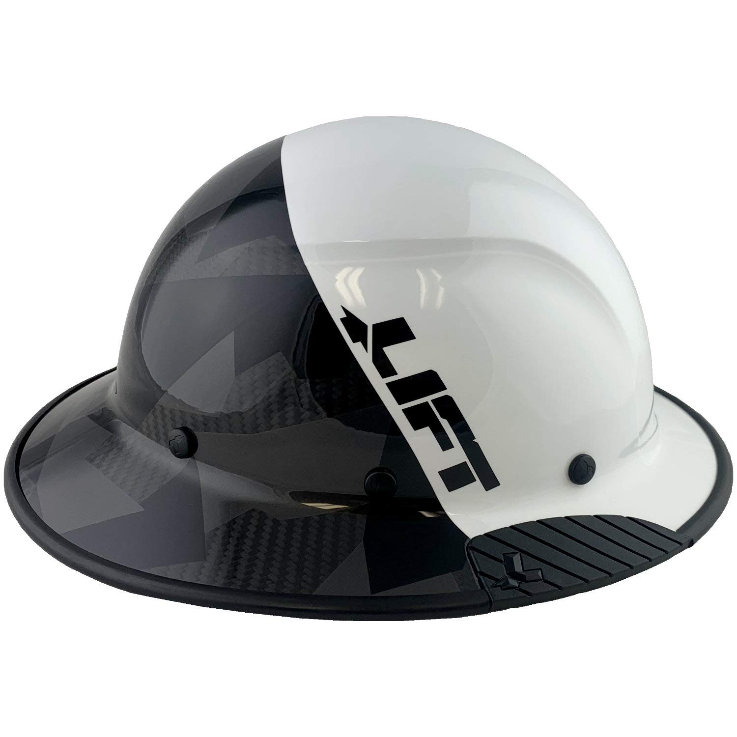 Texas America Safety Company Carbon Fiber Hard Hat - Full Brim ANSI Certified Construction Helmet with Tote Bag for Construction Workers & Industrial Safety Use
