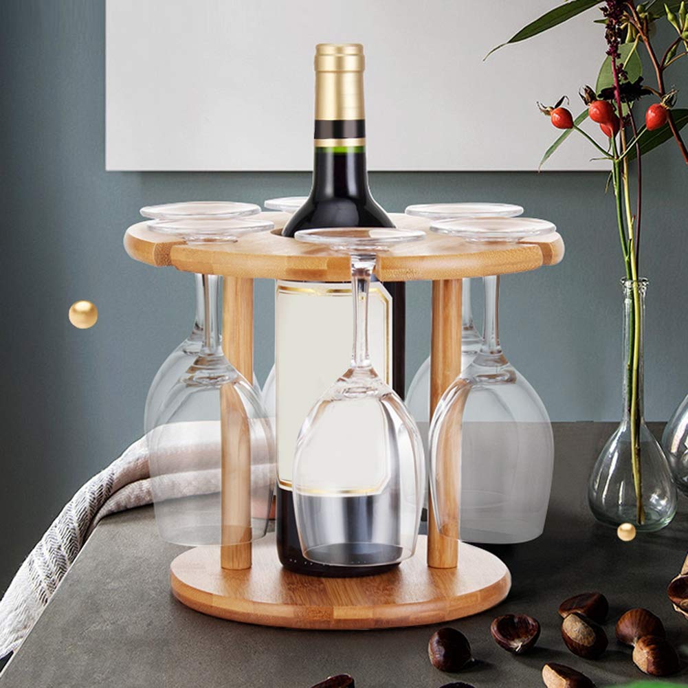 Premium Bamboo Wine Glass Holder Rack - Sturdy Wooden Storage for Home Bar, Restaurant & Cabinet - Perfect for Organizing Stemware & Wine Glasses - Ideal for Kitchen, Dining Room & Wine Cellar Organization