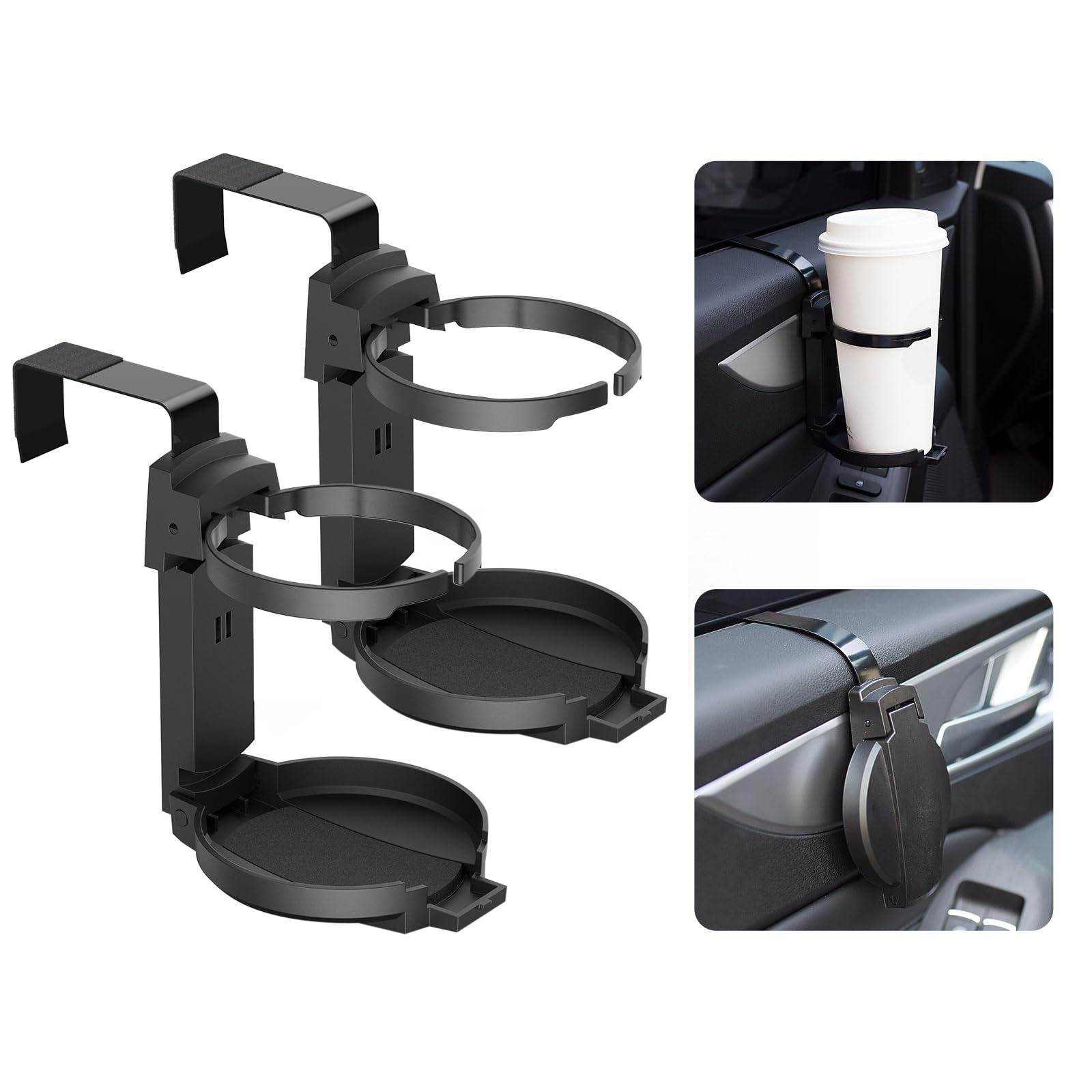 2PCS Adjustable Folding Car Cup Holder - Universal Drink Holder for Soda Cans, Water Bottles & Coffee Cups - Perfect for Road Trips, Commuting & Travel Accessories