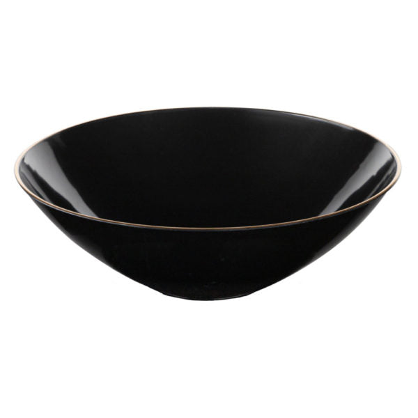 10 Pack White and Black Round Plastic Plates - Durable Dishware for Parties, Picnics, and Everyday Dining | BPA-Free & Dishwasher Safe