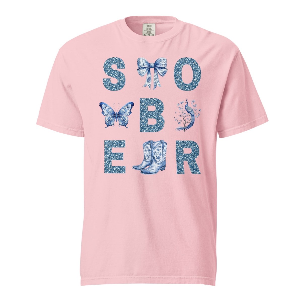 SOBER - Chinoiserie Inspired Heavyweight Unisex T-Shirt for Men & Women | Vintage Asian Style Cotton Tee for Casual Wear, Street Fashion & Artistic Outfits