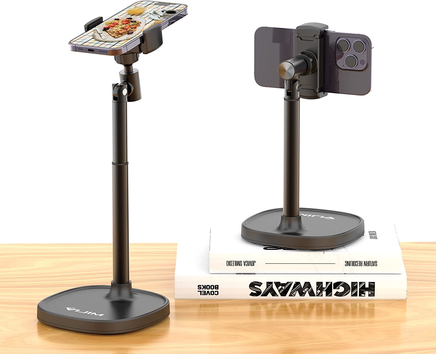 Adjustable Phone Stand for Desk - Ulanzi Universal Mobile Phone Holder Compatible with iPhone 14/13/12 Pro/XS Max/XR & Samsung Galaxy S22/S21/S20/S10 - Perfect for Video Calls, Streaming & Hands-Free Viewing