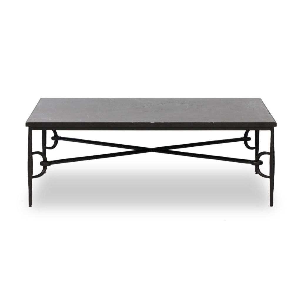 Modern Grey Italian Marble Coffee Table - Luxury Living Room Centerpiece for Home Decor & Entertaining
