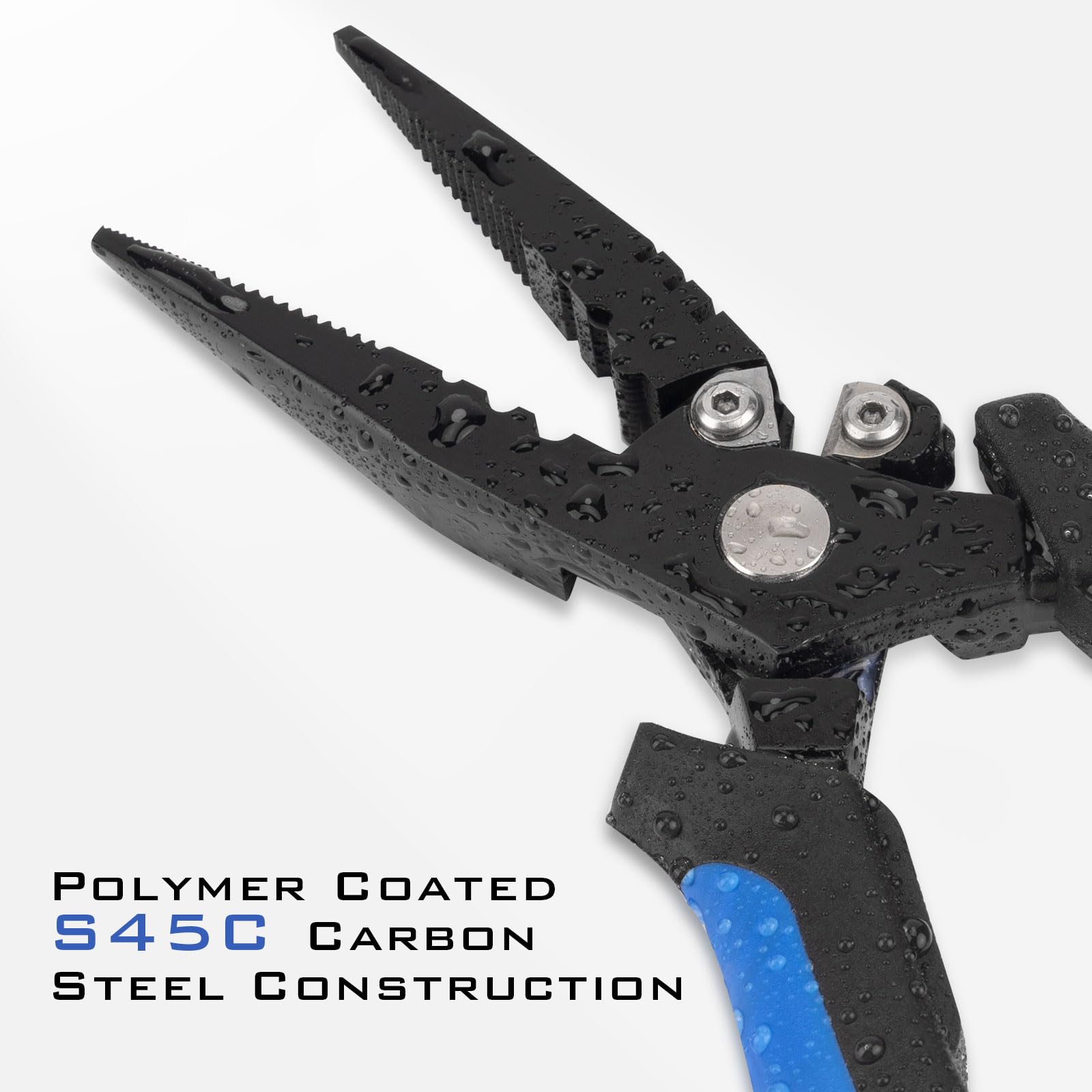 KastKing Intimidator Fishing Pliers - Corrosion Resistant Polymer Coated Fishing Tools with Tungsten Carbide Cutters | Saltwater Resistant Fishing Gear for Offshore, Inshore, and Freshwater Angling