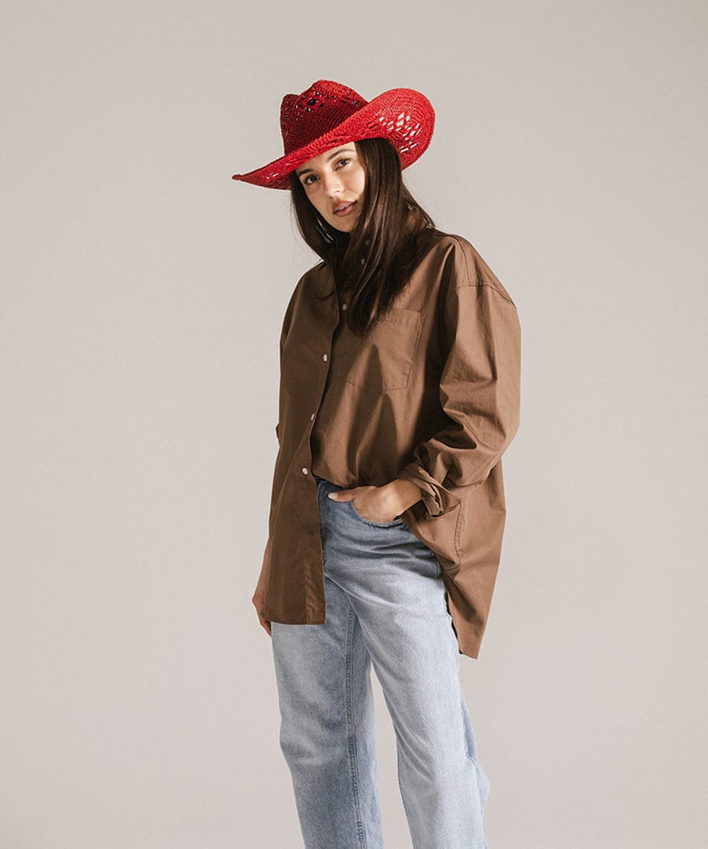 Stylish Remy Vented Straw Cowboy Hat for Women & Men - Breathable Sun Protection for Outdoor, Beach, and Country Music Festivals