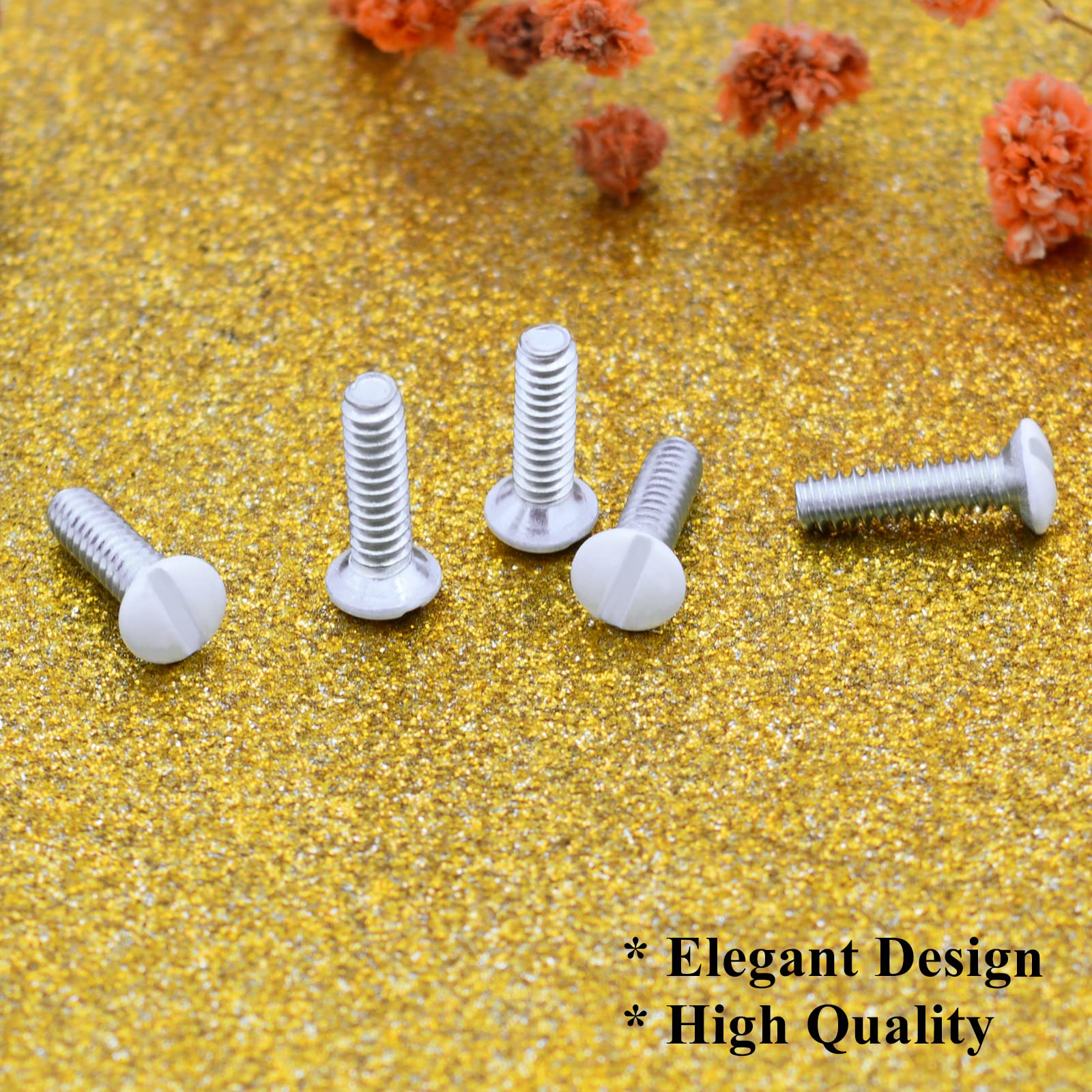 60 Pack 1/2 Inch 6-32 Thread White Wall Screws for Wall Plates & Switch Plates - Perfect for Home Electrical Installations and DIY Projects