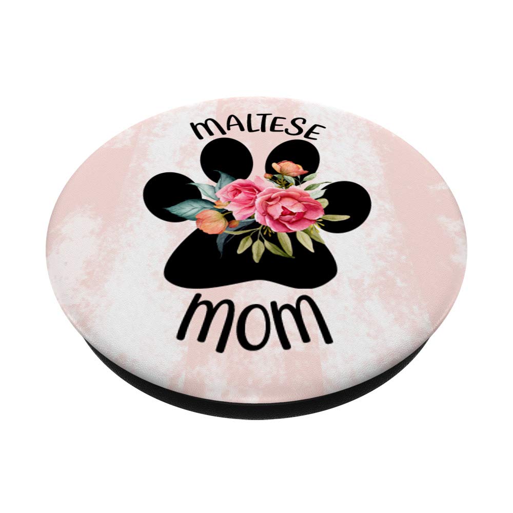 Swappable Maltese Mom PopSocket Grip for Phones & Tablets - Perfect for Secure Holding, Stand, and Stylish Customization