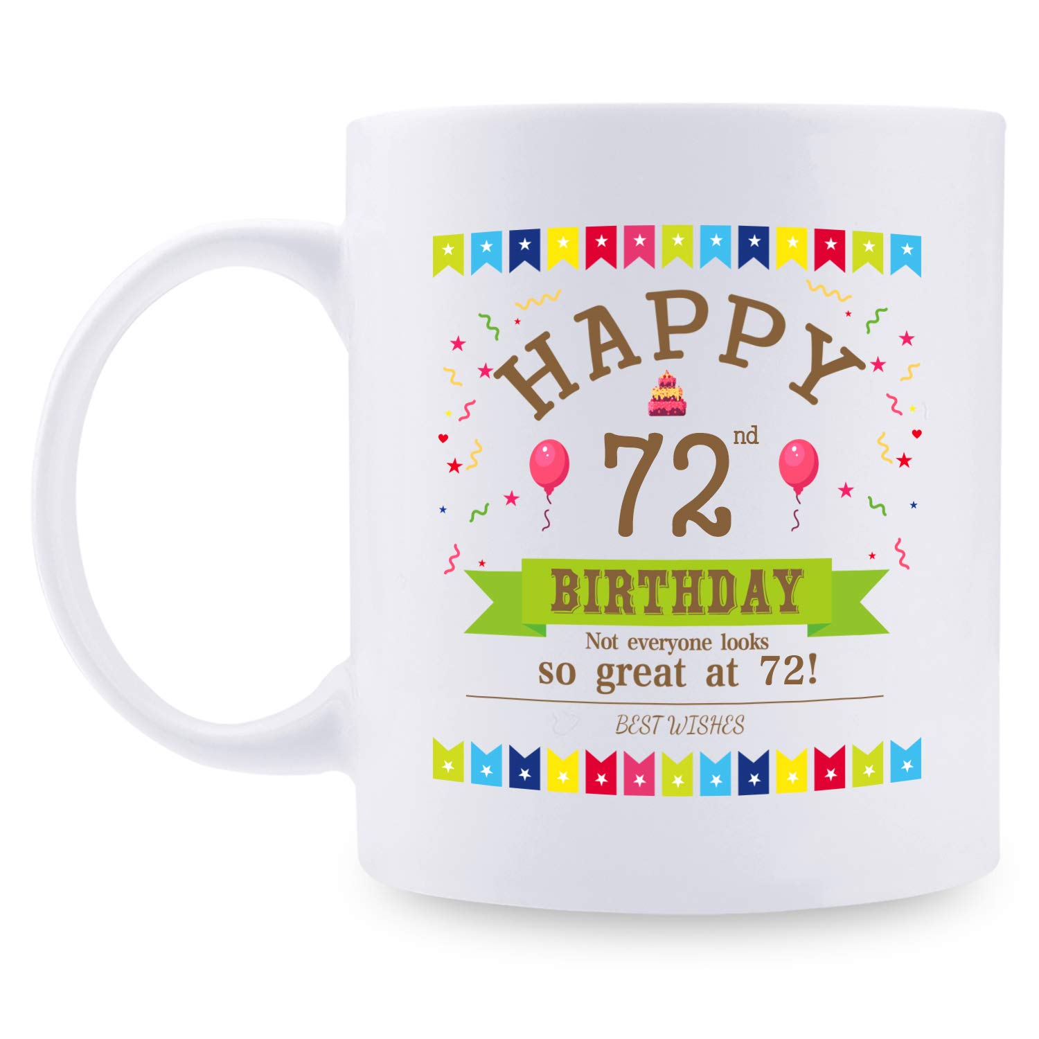 72nd Birthday Gift Ideas for Women - 1950 Vintage Style Coffee Mug for Mom, Wife, Sister, Friend, Colleague - 11oz Ceramic Cup - Perfect for Birthday Celebrations, Office Gifts & Special Occasions
