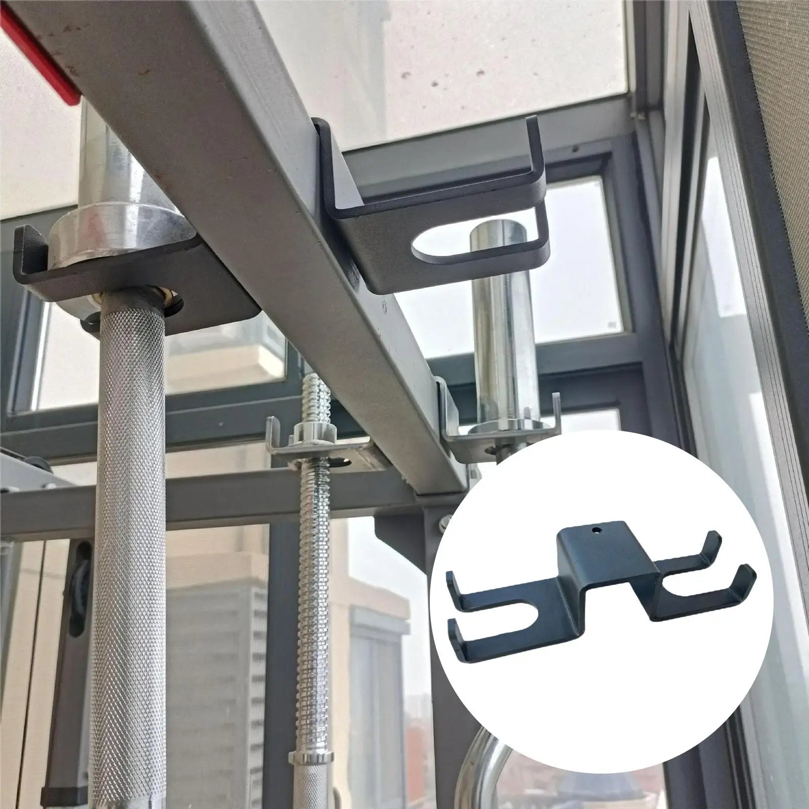 Heavy Duty Squat Rack with Weight Bar - Easy to Install Space Saving Power Rack for Home Gym & Strength Training | Perfect for Squats, Bench Press & Deadlifts