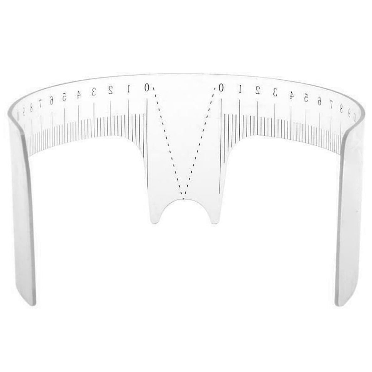 Professional Reusable Eyebrow Mapping Ruler with Nose Support - Precise Brow Shaping Tool for Microblading, Waxing & Threading - Perfect for Salon & Home Use