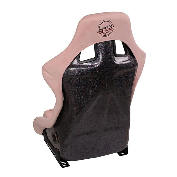 Universal Large Pink Alcantara Fabric Bucket Racing Seat - 1 Piece High-Performance Racing Style Seat for Cars, Trucks, and Gaming Simulators - Perfect for Racing Enthusiasts and Gaming Setups