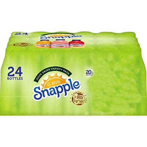 Snapple Juice Variety Pack - 24 Bottles (20 Fl Oz Each) | Assorted Flavors for Refreshing Drinks at Home, Office, or Parties | Perfect for Hydration & Snacking