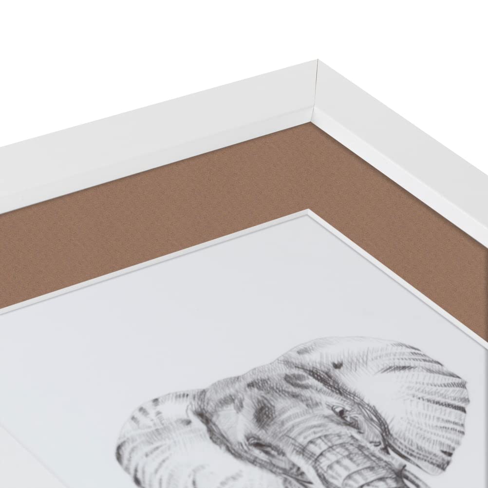 ArtToFrames 24x36 Inch Satin White Picture Frame with 2 Inch Single Sandpiper Mat - Premium Wall Decor for Photos, Posters & Artwork - Perfect for Living Room, Bedroom or Office Display