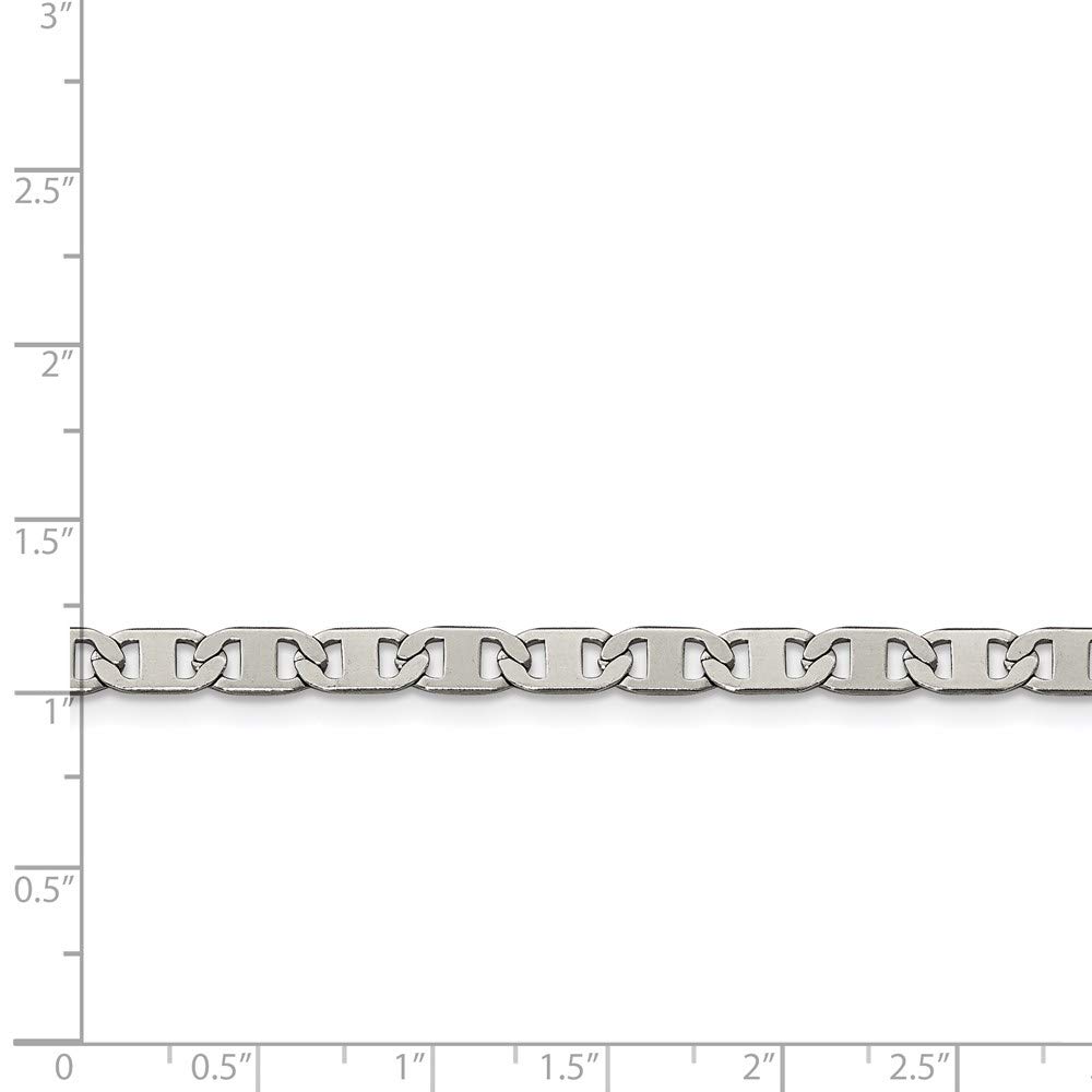 Stainless Steel Anchor Chain Necklace - 18 Inch 5mm Width, Durable & Hypoallergenic Jewelry for Women & Men | Perfect for Everyday Wear, Gifts, and Nautical-Themed Outfits