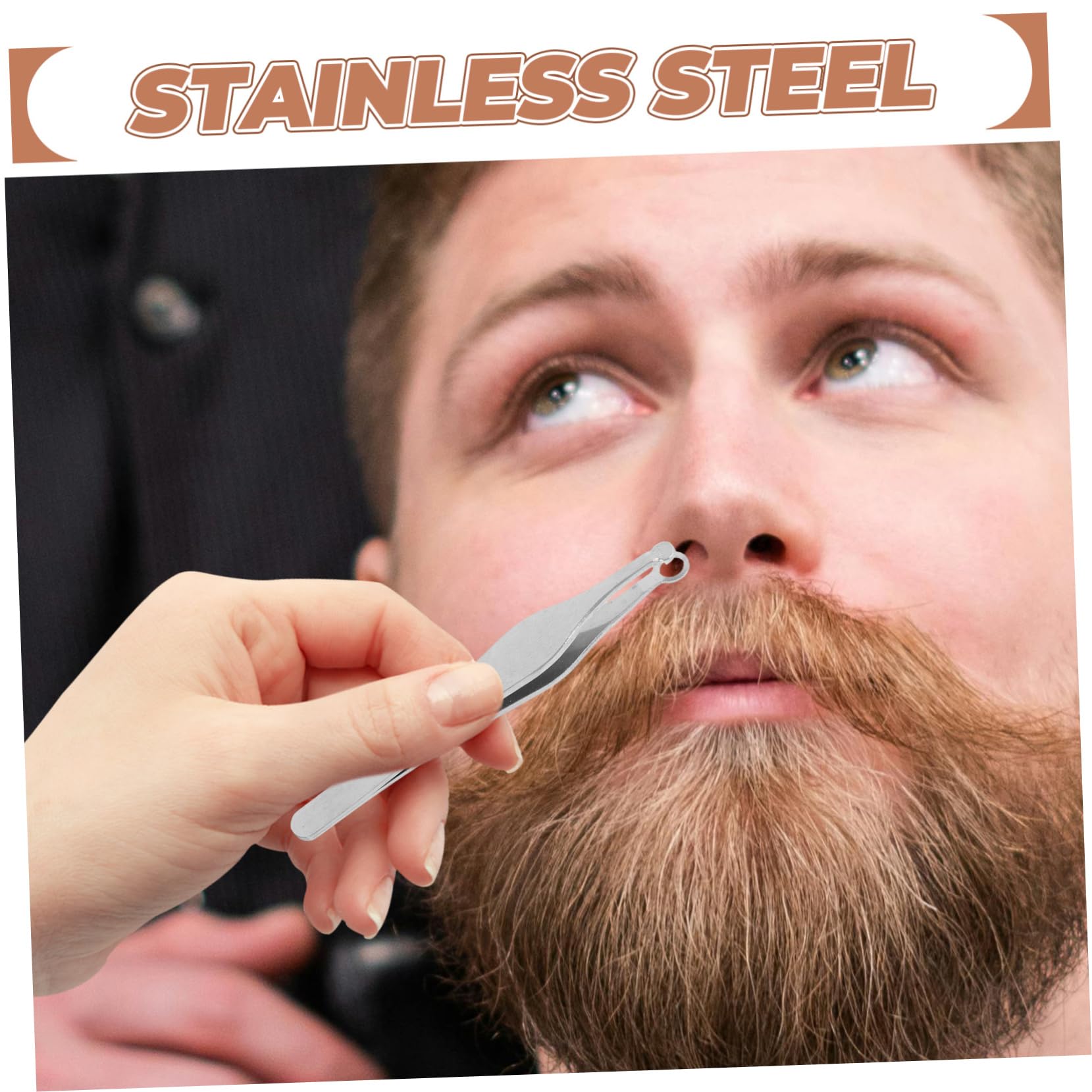 Mikinona Stainless Steel Nose Hair & Eyebrow Trimmer Scissors for Men - Precise Grooming Kit with Comb for Facial Hair, Ear Hair, and Beard Trimming - Perfect for Travel, Home, and Salon Use